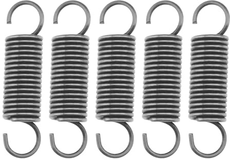 ECSiNG Spannfeder mit Haken, Druckfedern, 50 mm Länge, 12 mm Außendurchmesser, 1,5 mm Drahtdurchmesser, Edelstahl, kleine Doppelhaken für Produktion, Montage, Experiment, 5 Stück