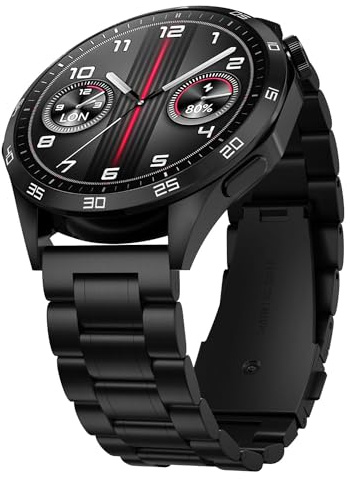 Suuira Elegantes Armband Kompatibel mit Huawei Watch GT 4 Pro 46mm / GT 3 Pro 46mm / GT 2e 2 Pro 46mm, Metall Uhrenarmband für Watch 4/4 Pro / 3/3 Pro/Ultimate/Buds