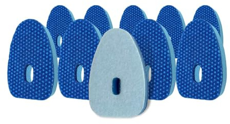 Smilyeez Blå prickig icke-repande skrubbande svamp påfyllning för skrubba pappa maträtt pappa (10-pack) Pappa påfyllningar – maträtt pappas ersättningshuvud – perfekt för diskmaskin och köksrengöring
