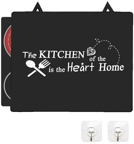 Herdabdeckplatte Abdeckung 62x53cm, Faltbare Naturkautschuk Platte Induktion Schutzmatte, Induktionskochfeld Abdeckung, Hitzebeständig, Kratzfest, Rutschfest Elektroherdabdeckung (01)