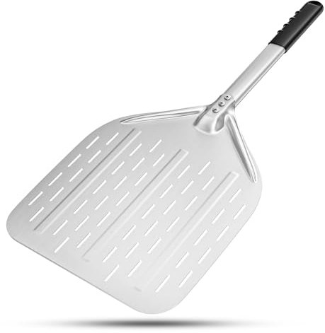 G.a HOMEFAVOR 12 Pouces Pelle à Pizza Perforée, Pelle à Pizza, Pizza Paddle en Aluminium Anodisé avec Résistance Aux Hautes Températurespour Four pour La Cuisson De Pizzas Maison, Pains