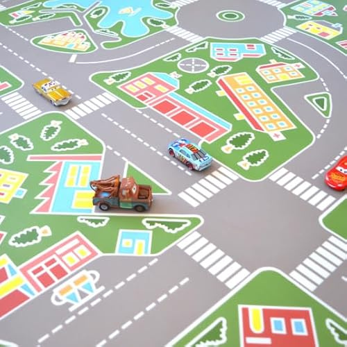 Sol Plastique pour Les Enfants - Les Rues de la Ville Verte - Rouleau de 2m x 2m