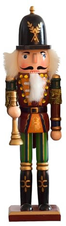 Falafoty Nussknacker aus Holz Weihnachts Nussknacker Figur 30 cm Soldat Nussknacker Ornament Nussknacker Marionette Puppe für Weihnachtsfeier