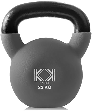 KK Kettlebells Cast Iron Neoprene Coated Weights Lifting Strength Training Home Gym Exercise