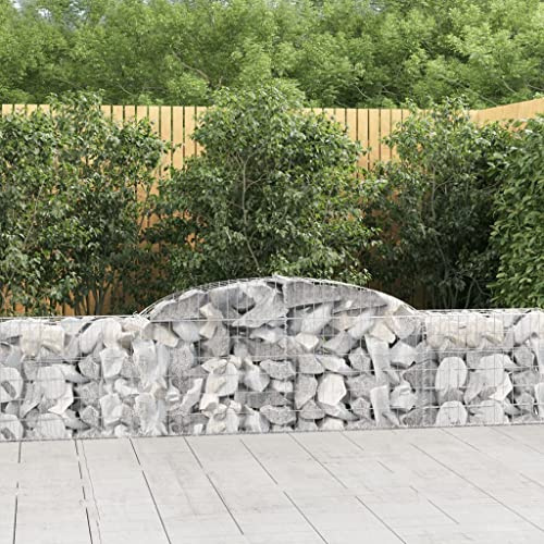 GCHDHAPB Arched Gabion Baskets 8 pcs 300x30x60/80 cm Galvanised IronHome & Garden Lawn & Garden Gardening Pots & Planters