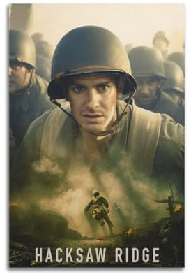 LXODGHE Hacksaw Ridge Movie Poster1 Poster Decorative Painting Canvas Wall Posters And Art Picture Print Modern Family Bedroom Decor Posters 12x18inch(30x45cm)