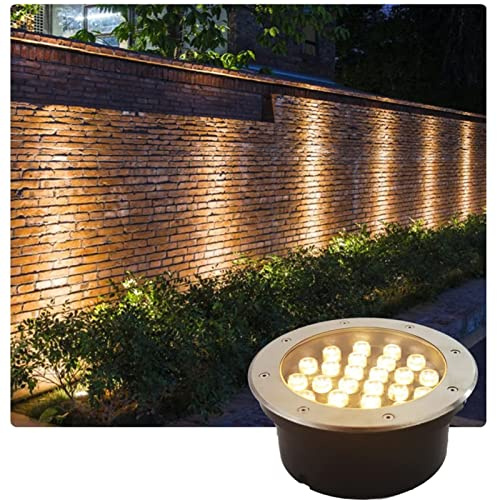 Outdoor LED Recessed Spotlight - Inground Garden Lamp, Garden Built-in Lighting Waterproof 24V Underground Lights, Beam Underground Spotlight Landscape Lights (Warm White 6w(24V)) (Blue 12w(2