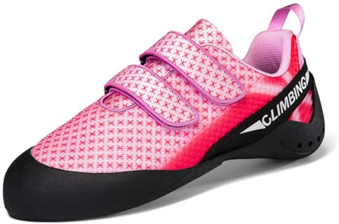 ZHENSI Zapatos De Escalada En Roca para Escalada Deportiva Y Boulder Ligeros para Niños Hombres Y Mujeres,Rojo,38 EU