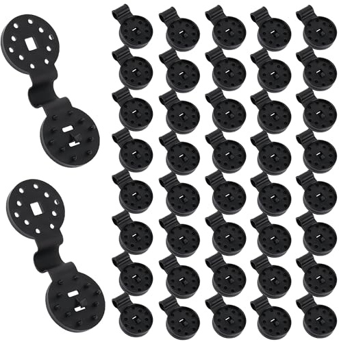 40PCS Tarpaulin Clips, Tarp Clips Shade Cloth Heavy Duty Lock Grip, Tarpaulin Clips, Removable & Reusable Awning Clips for Tent Shelters Fixing, Greenhouse Film Sunshade, Awning Canopy