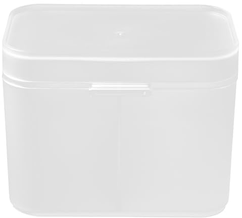 Mipcase Dispenser Trasparente per Cotton Swabs e Dischetti Cotone Organizer Compatto per Vanity Makeup Design con Ampia Apertura e Liscio Contenitore Multiuso per Cotone e Batuffoli per