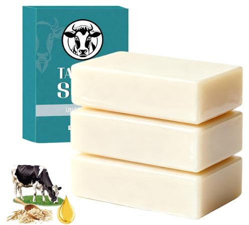 Tallow Soap 3 x 100G Multipack – Natural Soap for Skin, Body, Hair & Shaving – Nourishing, Moisturising & Natural – 100% Toxin-Free