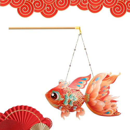 Hitburu Linterna Del Festival De Medio Otoño - Lámpara Resistente al Agua en Forma de - Linternas Chinas De Papel Para Exteriores | Para Festival De Primavera Interior Fiesta Aula Chimenea Navidad