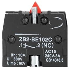ATDJKVYH 5 contactos for Interruptor pulsador XB2, Piezas ZB2 BE101C BE102C for Interruptor pulsador de 22 mm, NO NC(1NO)