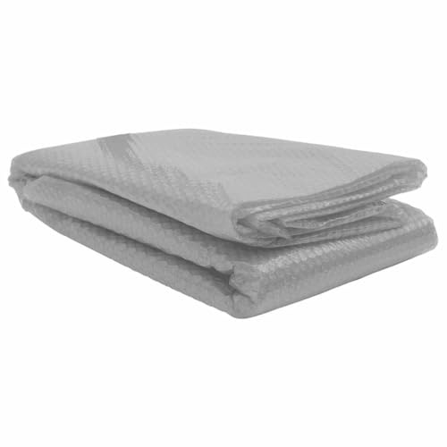 Mangloder Film Solaire pour Piscine Flottant 450x220 cm Gris Protection Thermique et débris pour Bassin extérieur, léger, Facile à Installer, avec Chambres à air