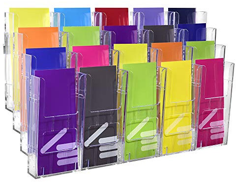 20-Fach DIN Lang (1/3 DIN A4) Wandprospekthalter/Dokumentenhalter/Prospektspender/Wandhalter/Mehrfach