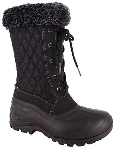 Spirale Belle NY, Botas de Invierno para Mujer, Bota Cálida para Mujer ideal para la Nieve con Forro Polar, Negro, Talla 39