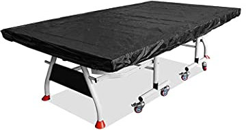 SHDBHD Tischtennisplatte Abdeckung, Schutzhülle Wasserdicht UV Beständig Hülle für Tischtennisplatten Ping Pong Tisch 280×154×5cm(Schwarz)