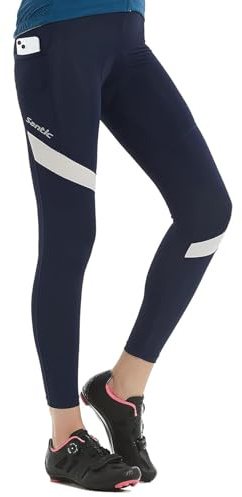 Santic Fahrradhose Damen Lang Gepolstert - Radhose für MTB - Parni