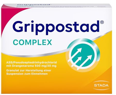 Grippostad Complex Trinkgranulat zur schnellen Symptomlinderung bei Schnupfen, erkältungsbedingten Schmerzen und Fieber, 20 St