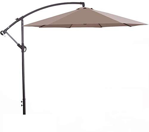 LHLYL-DP Grand parasol hydrofuge de 2,7 m, 8 baleines à suspendre, parasol d'extérieur anti-UV pour plage/piscine/terrasse/abri extérieur tente