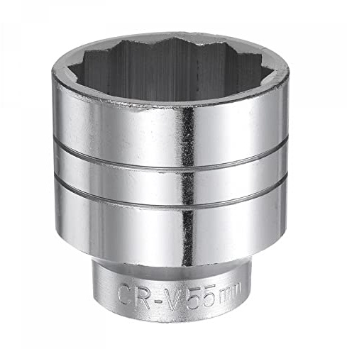 sourcing map 55 mm 12-Punkt-Flachsteckschlüssel, 3/4-Zoll-Antrieb, metrisch, CR-V