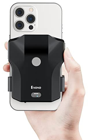 Eyoyo Barcode Scanner Bluetooth 1D 2D QR Rückenklammer Handscanner 2.4G Wireless, 10 Stunde Arbeitzeit und Wiederaufladbarer Barcodeleser mit iPhone, Android, iOS