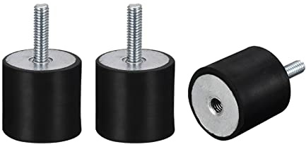 sourcing map 3 Stück M5*15 Gummipuffer, Stoßdämpfer Silentblock Gummibuchsen für Garage Motor Luftkompressor Auto Boot Bobbins（VD20*15 M5*15）