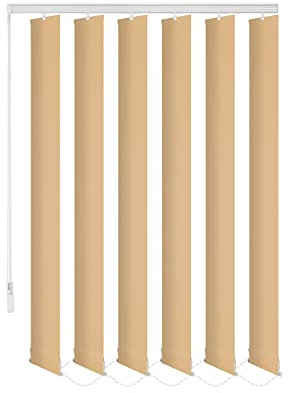 probath ERSATZLAMELLEN 8 Farben 250 cm LANG INDIVIDUELL KÜRZBAR AUSTAUSCHLAMELLEN LAMELLENVORHANG (Latte Macchiato, 5er Set)