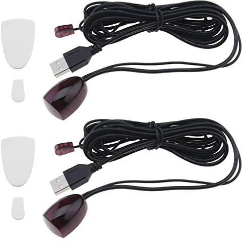 eMagTech 2 Stück IR Infrarot Fernbedienung Extender Repeater Kabel IR Signal Empfänger & IR Emitter Blaster Verlängerungskabel 20-60KHZ für Set-Top Box
