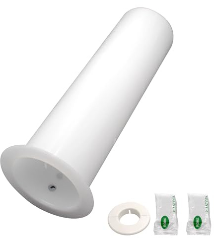 TAUROX Mini funda de pared dividida para aire acondicionado, juego de cubiertas para unidades exteriores, funda de CA a través de la pared, accesorios de tubería (8.66 pulgadas de longitud)