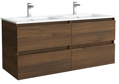 Mueble de baño Bequia 120cm + Lavabo cerámica | Nogal|120x45x56
