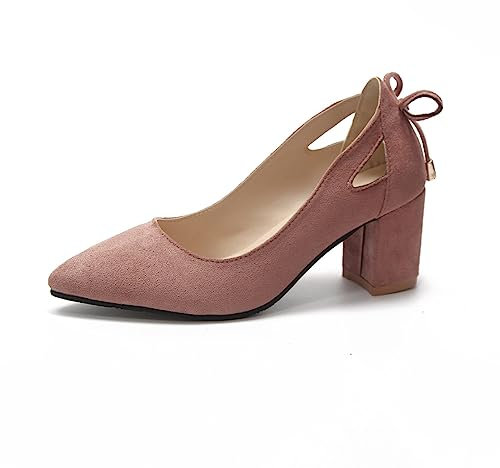 Scarpe Decolte Donna Tacco Basso Estive Moda Scarpe Donna Eleganti Tacco Elegante Semplici Scarpe Donna Estive Punta Chiusa Sandali Chiusi Davanti Donna Decolletè per Matrimonio