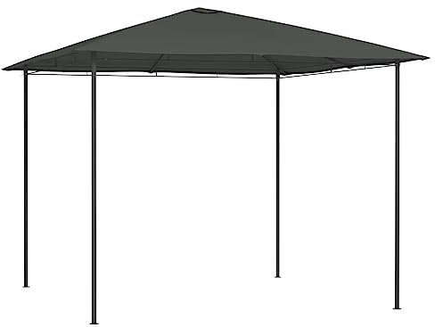 PURADAY Gazebo 3 x 3 x 2,6 m, antracite, 160 g/m², gazebo da giardino, pergola, terrazzo, Berdachung, indipendente, attività all'aperto