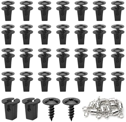 ZMDMAH Lot de 30 vis à tôle M5 x 16 mm - Vis de carrosserie noires N90974701 - Vis autotaraudeuses en métal pour garde-boue de voiture