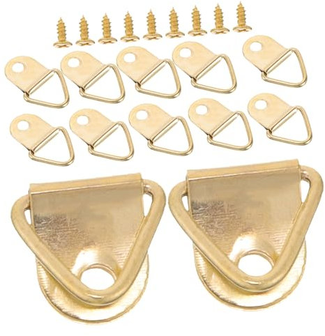 Angoily 100sätze Metall Haken Zum Aufhängen Von Fotorahmen Dreieck-ringaufhänger Mit Schrauben Für Galeriegemälde Und Kunstwerke