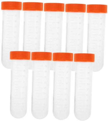 Gatuida Tubes À Essai Pour Centrifugeuse De 50 Ml 100 Pièces Bouchon À Vis En Plastique Étanches Pour Laboratoire Intérieur Lisse Fabrication De Précision