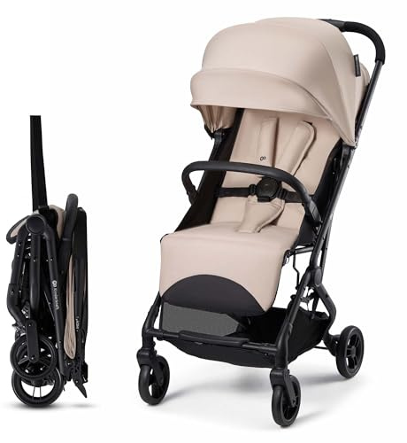 Kinderkraft INDY3 buggy från födseln, resevagn, barnvagn med enhands-viksystem, böj