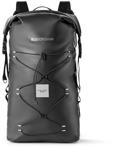 BUDDYSWIM Zaino da viaggio stagno Dry Backpack 30L, Impermeabile, Resistente, Chiusura a rullo, Fibbie di Nylon, Pannello EVA. Sacca Sportiva e Borsa Mare. Zaini da viaggio.