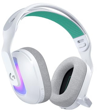 Logitech G G522 LIGHTSPEED auriculares con micrófono inalámbricos para gaming, LIGHTSYNC RGB, micrófono y audio avanzado, conexión triple - LIGHTSPEED, Bluetooth, USB-A a USB-C para PC - Blanco