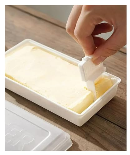 Beurrier 1pc beurrier avec couvercle boîte de conservation du beurre avec coupe-trancheuse boîte à beurre de comptoir for la maison boîte de rangement du fromage