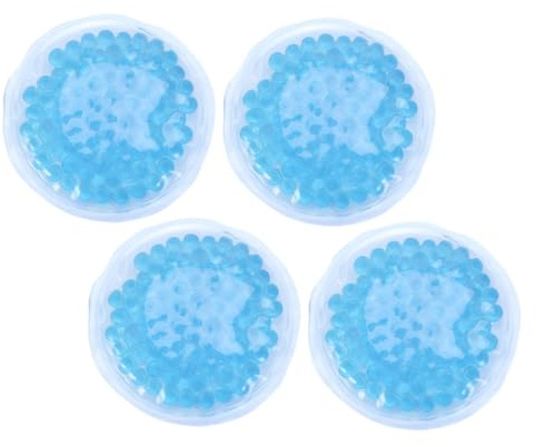 VERDANVERSE Packungen für Brustpflege aus Pvc und Physiotherapeutische Anwendung 4 Stück Runde Blaue Wärmetherapie und Kältetherapie zur Effektiven Erholung