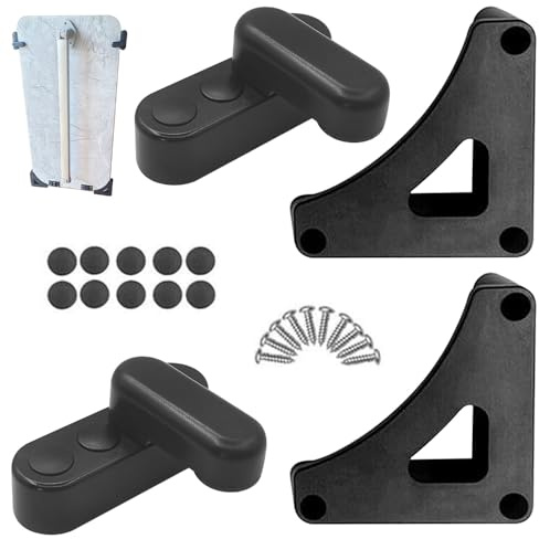 SKJJM Caravan Table Bracket Storage Kit, Security Retaining Mounting Kit with Screws, Black Table Safety Fixing Kit Suitable For Caravan RV Camper Storage Table Accessories