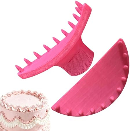 Stencil ad per torte, modello per tubazioni con stampa 3D, per pasticceria domestica, pasticceria, lavori di fondente e finitura professionale di torte, strumento guida per decorare 2 pezzi