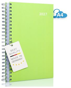 edition cumulus 2027 Der GROSSE Dicke – DIN A4 Kalender - FRÜHLINGSGRÜN (hellgrün) – großzügiger Platz für deine täglichen Termine - perfekt für Büro und Zuhause