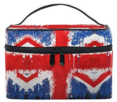 Malen England Flag Kosmetiktasche Organizer Reißverschluss Make up Taschen Kulturbeutel Waschtasche für Damen Mädchen Frauen