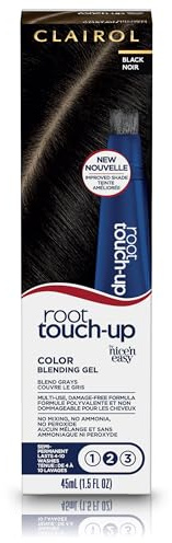 Clairol Root Touch-Up Semi-Permanent Hair Color Blending Gel, 2 Black| Blend Minor Gray Hair | Gradually Fades with Washing | Pack of 1