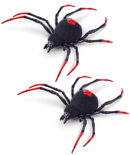 ROBO ALIVE Crawling Spider, Battery-Powered Robotic Toy, Glow in the Dark Toy, 2 Pack