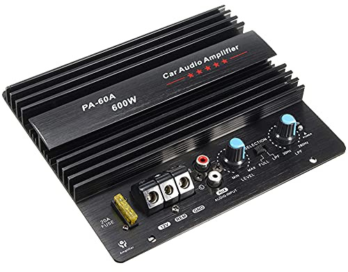 Vrttlkkfe 12V 600W Car Amplifier Board PA-60A Subwoofer Circuit Module Car Amplifier,Black