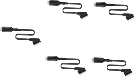 jojofuny Câble Adaptateur Péritel 1080P 5 Pièces Ligne De Conversion Dvd En Caoutchouc