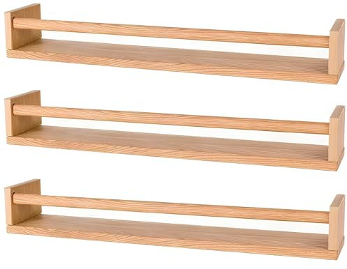 2er-/3er-Set Zeitschriftenständer aus Holz für die Wand, Bücherregal für Kinder und Spielzeug-Aufbewahrungsorganizer, Prospekthalter für Wohnzimmer, Kinderzimmer, Badezimmer, Wartezimmer, Büro und H